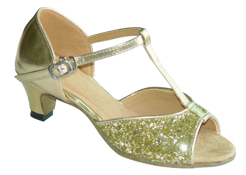 Gold Sparkle Dance Shoes #160904 - Everise Dance Shoes