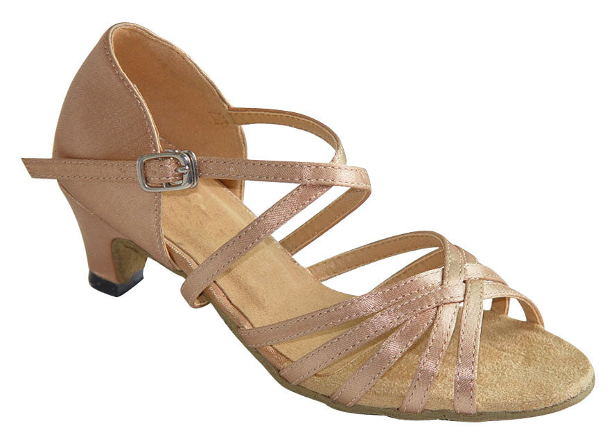 Flesh Satin Dance Shoes #161303 - Everise Dance Shoes