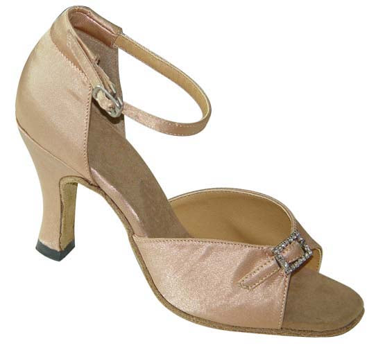 Flesh Satin Dance Shoes #163701 - Everise Dance Shoes