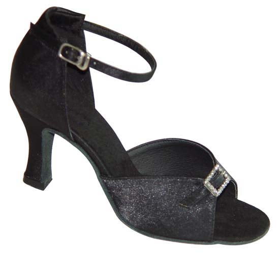 Black Satin Dance Shoes #163702 - Everise Dance Shoes