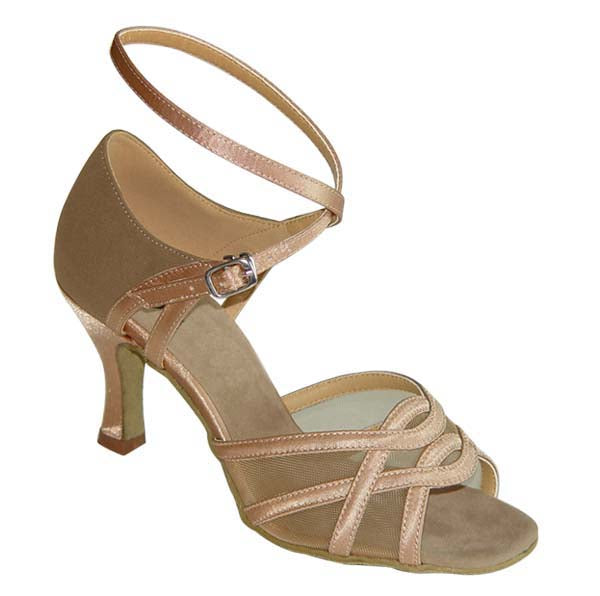 Tan Satin Dance Shoes #165701 - Everise Dance Shoes