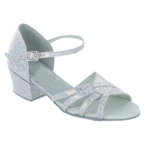 Silver Glitter Dance Shoes #174905B - Everise Dance Shoes